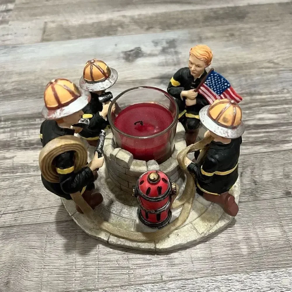 Continental Creations Firefighter candle holder